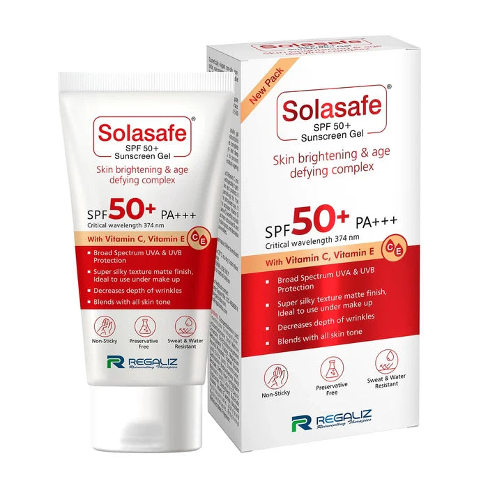 Solasafe SPF 50+ Sunscreen Gel, 50gm.